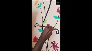 Amazing wallart|design tutorial #painting#art #walldecor #walldesigns #paintingideas #homedecorideas