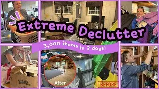 We Decluttered 3,000 Items in 3 Days! 😱 | Extreme Basement Transformation
