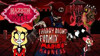 Hazbin Hotal & Helluva Boss react to Mario's Madness v2 The Full Movie