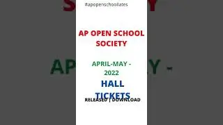 AP Open School Latest News |AP Open School SSC & Open Inter Hall Tickets 2022 Download 