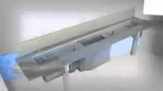 Угловой душевой лоток HL50W - процесс монтажа www.hl-spb.ru