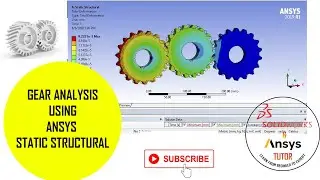 ⚡Gear simulation in ansys | Gear Analysis in ansys🔴