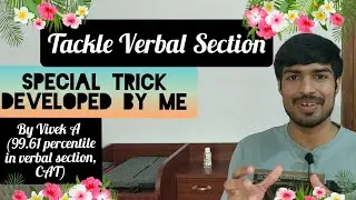 How to tackle verbal section? | CAT | GATE | By Vivek A