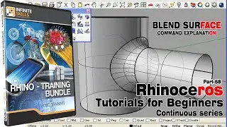 Blend Surface command explanation | Rhino Tutorials for beginners | Rhinoceros 3D | Part 59/1