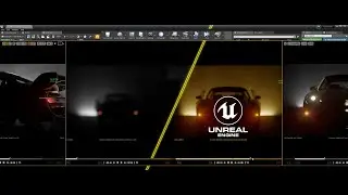 UE4.23 Ray-tracing Automotive Scene | RT Reflections and Refraction