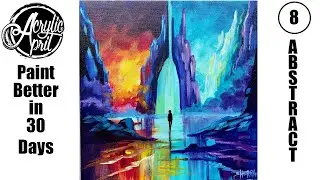 Acrylic April Day 8 : Learn to Paint an Expressive Abstract Landscape with a Surreal Twist