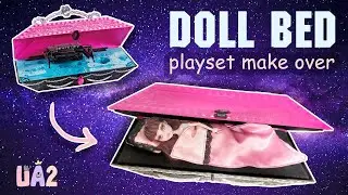 DIY: How to make Doll Coffin Bed - Monster High Doll Playset MAKE OVER