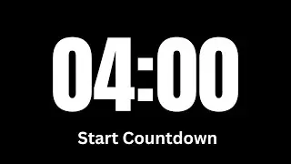 4 Minute Time │ Countdown Timer 4 Minutes │ No Sound Timer alarm