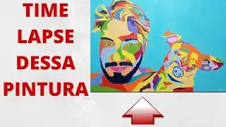 Pintura de retrato com animal (estilo pop arte colorido) Speed Paint - completo. (Pet Portraits)