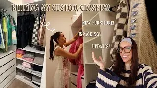 MOVING VLOG! Building custom closets + more!!!