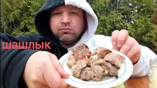 ОБЖОР ШАШЛЫК на даче/мукбанг в конце марта