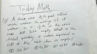 Today Math_11@(Application of Fraction): for upcoming exam for all purposes