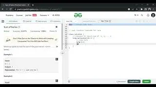Sum of Series Practice gfg #gfg #java #programming