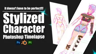 Character Design Timelapse in Photoshop for Blender 3D | Episode 01