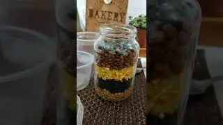 frasco decorativo con granos