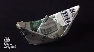 Денежный кораблик. Как сделать корабль из денег. Манигами оригами.