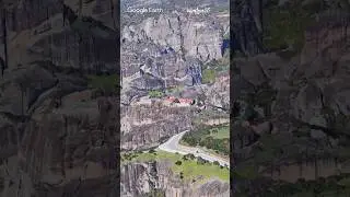 Meteora Greece Breathtaking Mountain Top Scenes #shorts #shortvideo