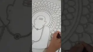 Swami Samarth Lippan Artwork.. #lippanmirrorart #art #lippanartdesign #lippanwork
