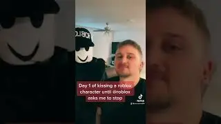 Day 1 of kissing a roblox character until roblox asks me to stop