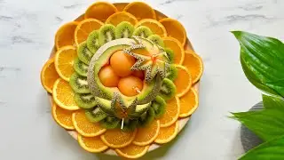 How to make a beautiful fruit centerpiece / Fruit arrangement  #fruitcarving #fruitcutting