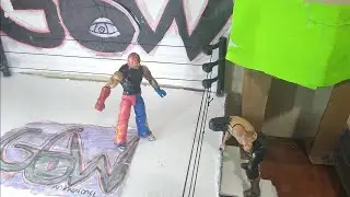 Sunset Flip Powerbomb Outside The Ring! (WWE Stop Motion)