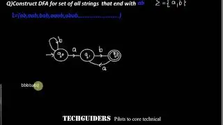 DFA Example|TOC|Tutorial8|Strings ending with a substring