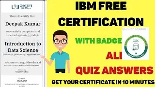 IBM Data Science Free Certification Course With Badge|All Quiz Answers