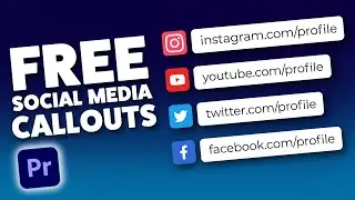 FREE Social Media Callouts in Premiere Pro with tutorial