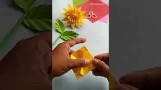 How to make easy paper sunflower origami craft