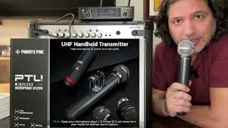 Wireless Microphone System, Dual Wireless Mics, w/ 2 Handheld Dynamic Microphones   Phenyx Pro