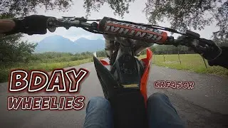 Birthday Wheelies! CRF450R (I miss that bike...)