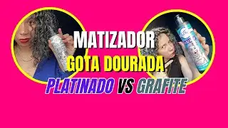 Gota dourada condicionador 3D grafite vs condicionador 3D platinado cabelo grisalho / CACHOS BRANCOS
