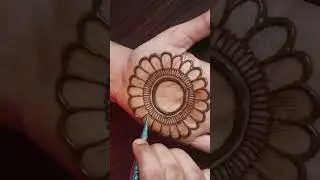 Round mehandi design | circle mehndi design | Floral mehndi design #shorts