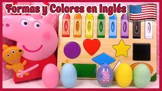 Learn Shapes and Colors in 🇺🇸 English and 🇪🇸 Spanish 🟦 Learning Videos for Kids