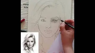 Drawing a girl's face without the Loomis method 😎/ step by step tutorial