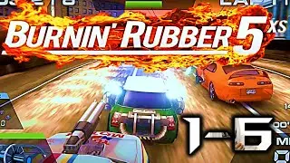 Mini Cooper fitted with machine guns and claymore mines. 【Burnin' Rubber 5 XS Race 1-6】 GamePlay 🎮📱