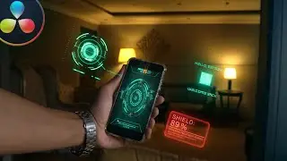 FUTURISTIC HOLOGRAM phone effect | Davinci Resolve Fusion | Tutorial