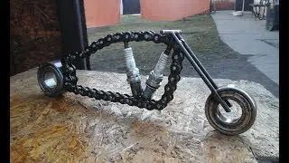How to weld a chopper scrap metal art