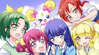 Smile precure singing {love nwetiti}🤩😍 Emily💖Kelsey🧡Lily💛April💚Chole💙