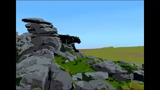 Beast of Bodmin lino print animation