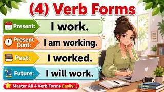 🚀 Learn All 4 English Verb Forms Easily | English Grammar for Beginners 📚