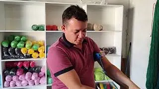 rede dupla corda fina só com uma agulha.
