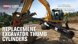 Replacement Welded Rod Excavator Thumb Cylinders - In Stock, Ready to Ship