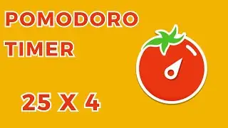 Pomodoro simple timer 25x4 - 30 minutes long break at the end - with a sound signal.