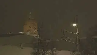 Snow in Vilnius 4k