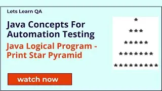 Java Logical Program - Print Star Pyramid Easy Logic