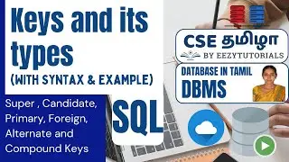 4.6.1 Keys types super key, candidate key, primary key, secondary, foreign key, composite compound
