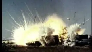 Napalm being tested on various vehicles.
