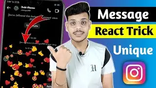 Instagram Message Tricks | How To React On Instagram Message | React Unique Style