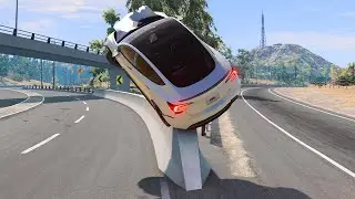 BeamNG Drive - Realistic Crossroad Crashes #1
